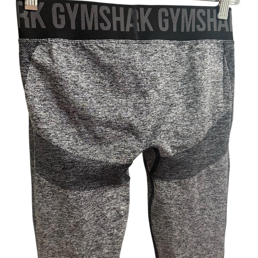 Gymshark Flex Low Rise Athletic Gym Workout Leggings Black Marl Charcoal M - Picture 9 of 14